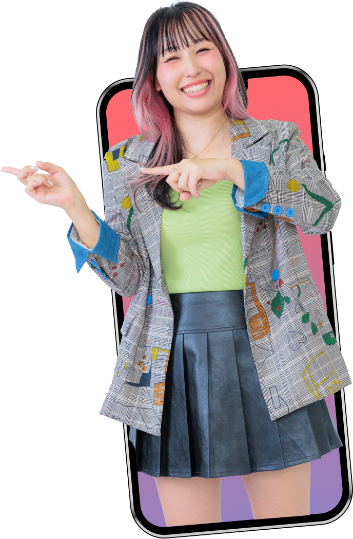 指差す先輩ライバーのイメージ